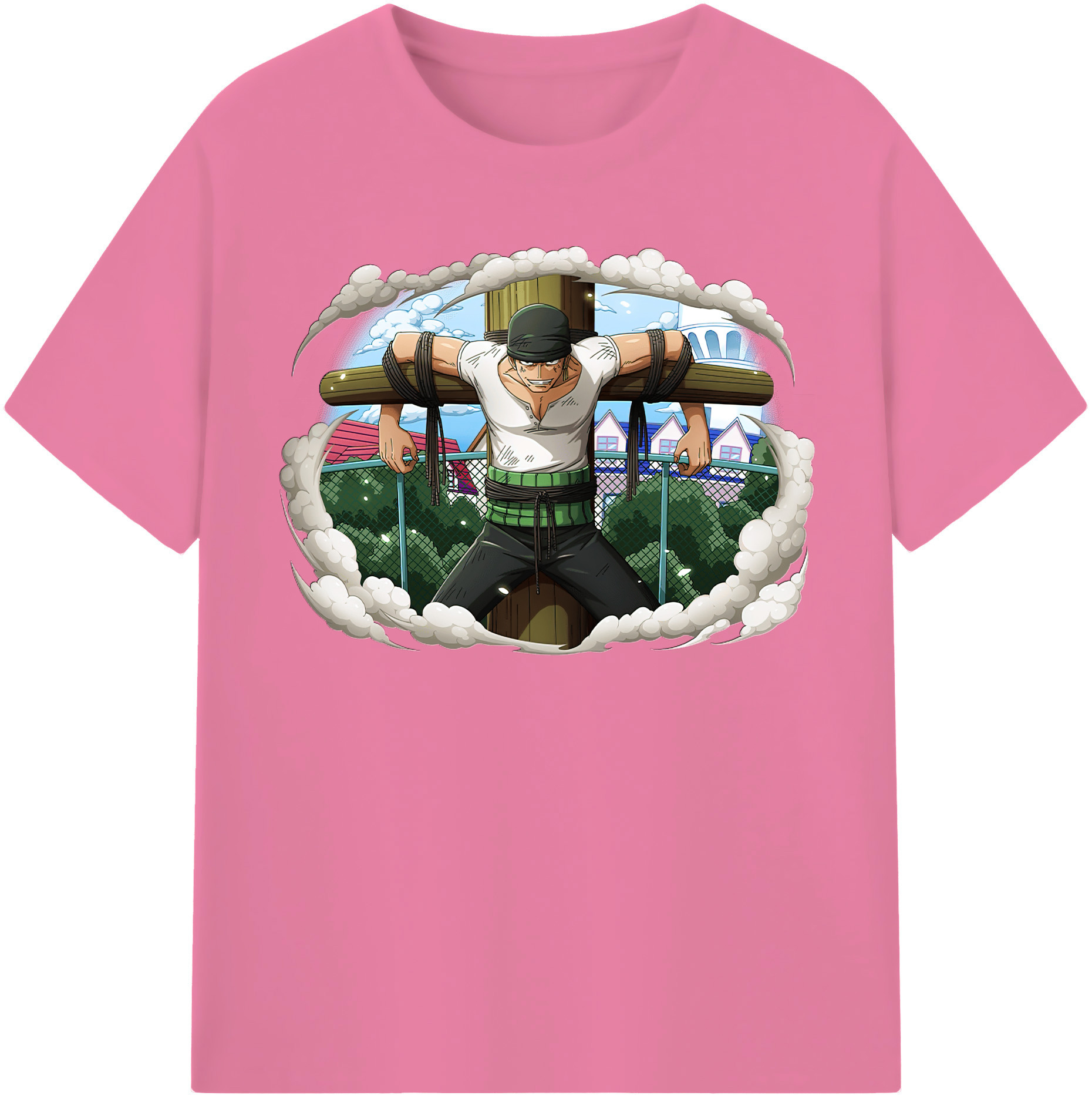 ワンピース ロロノア・ゾロ ONE PIECE Roronoa Zoro 綿100％半袖Tシャツ（フロントプリント）